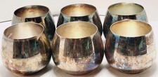 Vintage Oneida USA Roly Poly Tumblers Mid Century Modern Set of 6 Barware picture