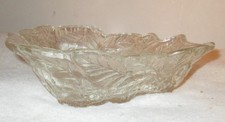 Vintage Indiana Clear Glass Serving Dish/ Candy Dish Logan berries & Leaves picture