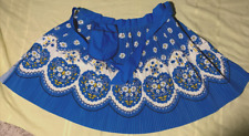 Vintage Blue Pleated Kitchen Apron 1950s? Skirt picture