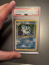 1999 Pokémon TCG Blastoise Holo Rare Card Base Set 2/102, PSA Graded 5 picture