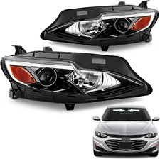 Pair Halogen Headlight for 2019-2025 Chevy Malibu picture