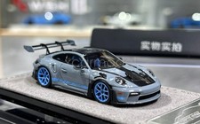 HH 1:64 Scale Gray Blue Rims 992.1 GT3 RS Sports Model Diecast Resin Car picture