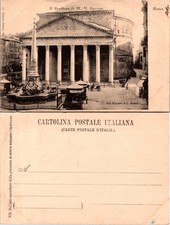 Pantheon Rome Vintage Italian Postcard Cartolina Postale Italiana Sepia Unposted picture