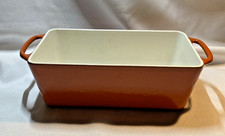 Copco Denmark Loaf Pan Cast Iron Enamelware Burnt Orange Enamel/Free Shipping picture