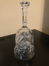 lead crystal bell, 7 1/2” tall, pinwheel pattern picture
