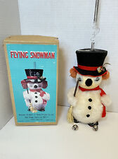 Vintage Merry Miracles Flying Snowman 1960s Hanging Christmas Japan With Box picture
