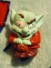 Vintage Halloween Hobgoblin Goblin Monster Candy Topper Puppet Figure picture
