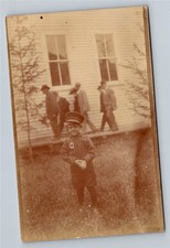 Antique RPPC Postcard Young Boy in Ferndale Uniform Hat SOLIO Back picture