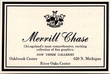 Merrill Chase Oakbrook Center Collection of Fine Graphics 1968 Ad 4AK8-M28 picture