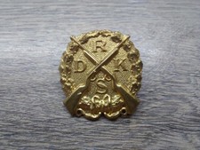 VTG 1930s German Weimar RDKS Shooting Marksman Brass Medal Badge Pin picture