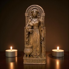 Brigid Irish Goddess Statue Celtic Imbolc Bridget Figurine Celtic Goddess Altar picture