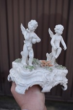 Vintage italian bassano porcelain cherub putti statue picture