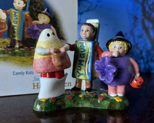 DEPT 56 Halloween CANDY KIDS Rare, Costumes, Trick-or-Treat, Snow Village picture