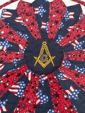 Masonic Grand Lodge of Idaho 1867 Sesquicentennial Quilted Mat Americana 14.5