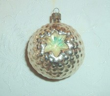 Vtg Silver Bumpy Double Indent Star Glass Xmas Ornament Heidt? picture