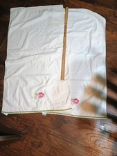 Vintage White Embroidered Bath Towels Health Maid 2 In Set picture