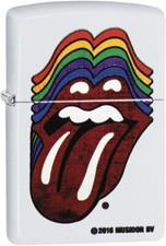 Zippo Rolling  Stone Tongue White Matte 29315 picture