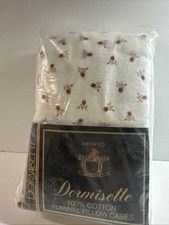 Vintage Dormisette Flannel Pillow Case - One Size Fits All West Germany picture