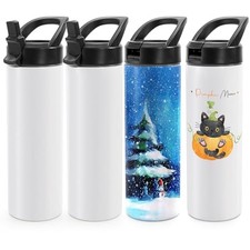 WRINGKIT 4 Pack 20oz Sublimation Tumbler Blanks, Skinny Straight picture