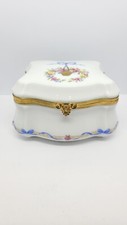 Vintage Limoges France Trinket Box with Flowers, 4 3/8