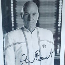 Paramount Star Trek Insurrection Picard Photograph Signed by Patrick Stewart picture