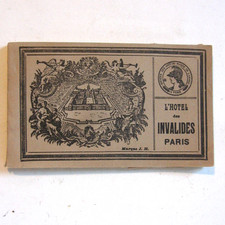 Antique L'Hotel Des Invalides Museum Post Card Book Paris France 20 Post Cards picture