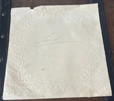 Antique Valentine Day Card Envelop Embossed Bow Cursive Writing picture