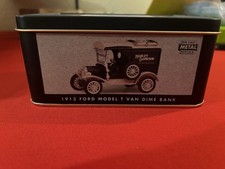 Franklin Mint Harley-Davidson 1913 Ford Model T Van Dime Bank Diecast NIB LE picture