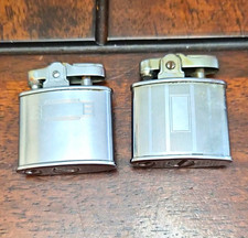 Pair Vintage Ronson Standard Whirlwind Lighters - Chrome Art - Parts/Repair picture