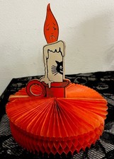 Vintage Beistle Flaming Fortunes Halloween Game Honeycomb Centerpiece-12 Fortune picture