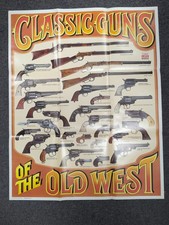 Vintage 1979 Time Life Old West Classic Guns Of The Old West Poster picture