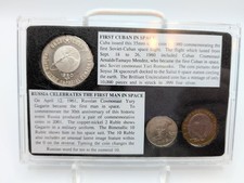 Rare Space Coin Set - 1980Yuri Romaneko Silver Coin & 2001 Russia Yuri Gagarin picture