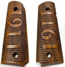 WWII WWI US ARMY COLT M1911 M1911A1 .45 WOODEN PISTOL GRIPS-1911 DESIGN picture