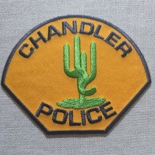 Chandler Arizona AZ police patch cactus  plastic backing picture