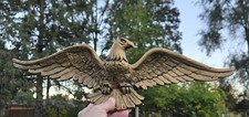 American Bald Eagle Cast Metal Brass Wall Hanging Decor 20 Inch Vintage Japan picture