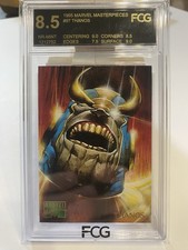 1995 Fleer Marvel Masterpieces Thanos #97 FCG 8.5 Graded Card picture