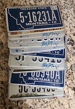 (1) AUTHENTIC EXPIRED MONTANA LICENSE PLATE RANDOM NUMBERS, LETTERS & DESIGNS  picture