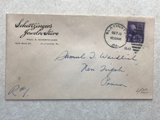 Schertzinger Jewelry Store Slatington PA Envelope Letterhead Postal Cover EN3371 picture