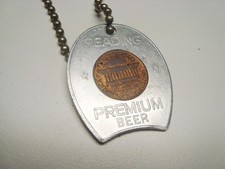 Circa 1950s Reading Beer Lucky Penny Key Chain, Pennsylvania picture