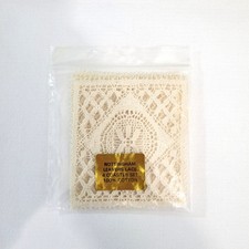 Vintage Nottingham Leavers Lace Coasters - Set of 4 - 100% Cotton - New in Pack picture