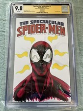 SPECTACULAR SPIDER-MEN 1 BLANK COVER VARIANT   Spider-Man Sketch Cover CGC 9.8 picture