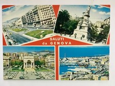 Postcard Saluti da Genova Greetings from Genoa Italy Vintage Good Cond. picture