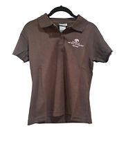 Disney Parks 1998 Animal Kingdom Brown Embroidered Polo Shirt Women's Small NEW picture
