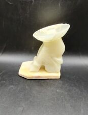 Vintage Hand Carved And Polished Stone Onyx Siesta Mexican Heavy Bookend picture