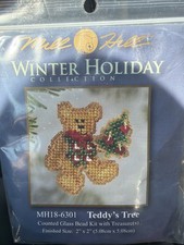 Mill Hill Teddy's Tree Sealed cross-stitch ornament picture