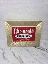 Vintage Rheingold Beer Plastic Sign Bar Pub Tavern Easelback Display Man Cave  picture