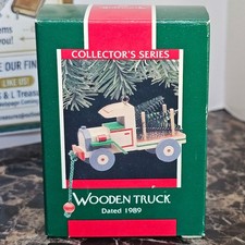 1989 Hallmark Keepsake Ornament Wooden Truck Nostalgic Childhood Series QX459-5 picture