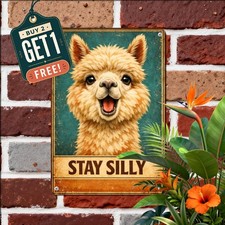 Donkey Aluminum Metal Sign BanginPrints Funny Bathroom Wall Decor Plaque 8x12 picture