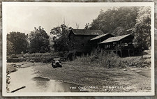 The Old Mill Trenton Georgia Pick-up Truck Near Creek Cline RPPC Postcard C089 picture