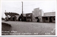 1959 Oregon Centennial Exposition Frontier Village Real Photo Postcard RPPC picture